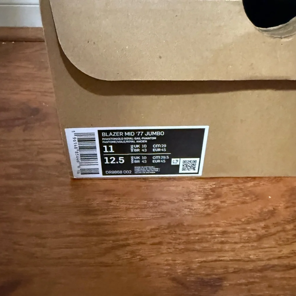 Nike Blazer Mid 77 Jumbo Mens 11 Phantom Royal Blue Sneakers DR9868-200 With Box - Picture 3 of 11